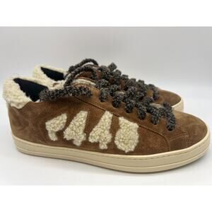 P448 Women's John Faux Shearling Suede Slavia Brown Size EU 39, US 8.5-9 Rare